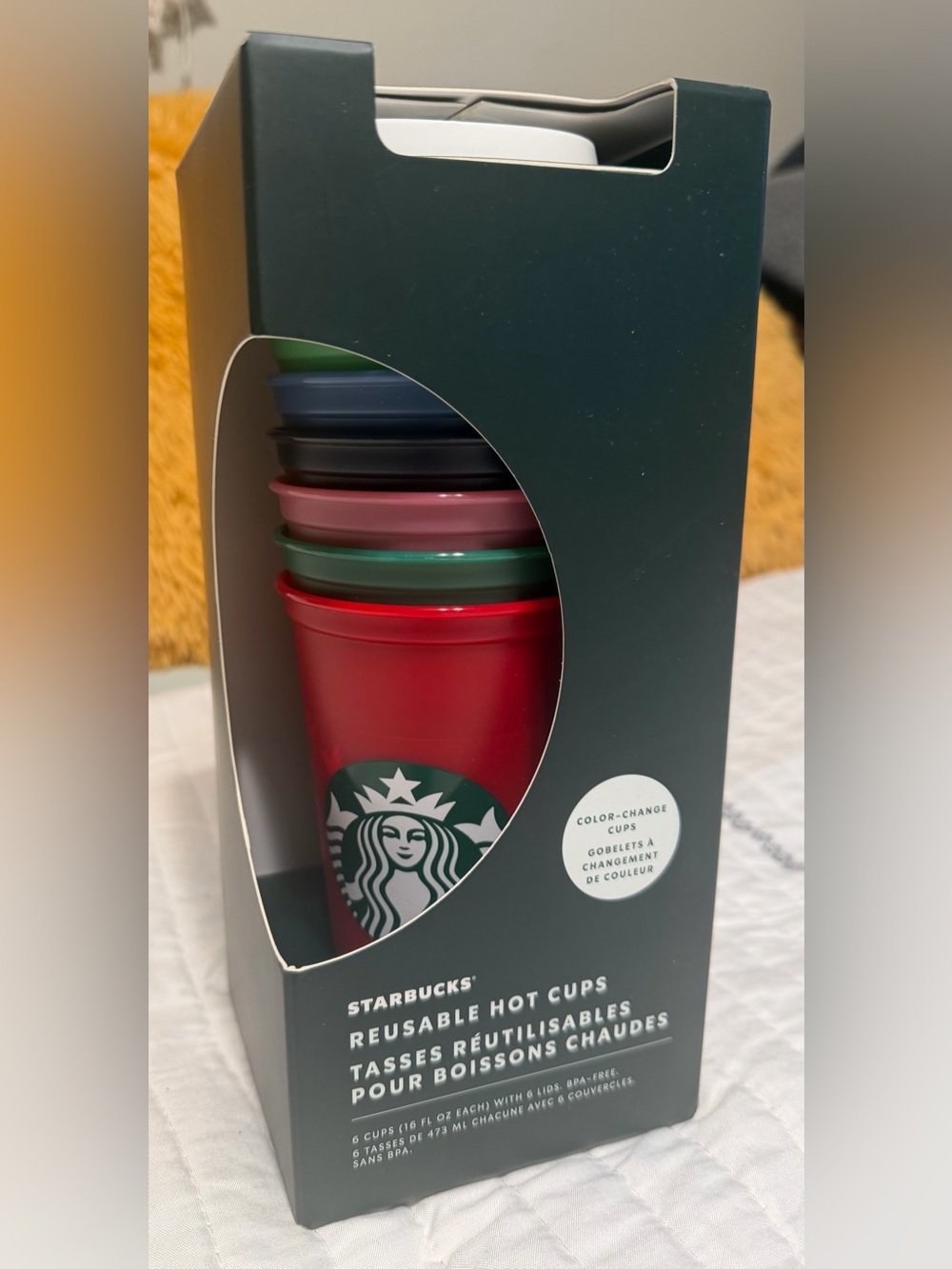 Starbucks Reusable Hot Cups - Red, Green, Blue, Pink